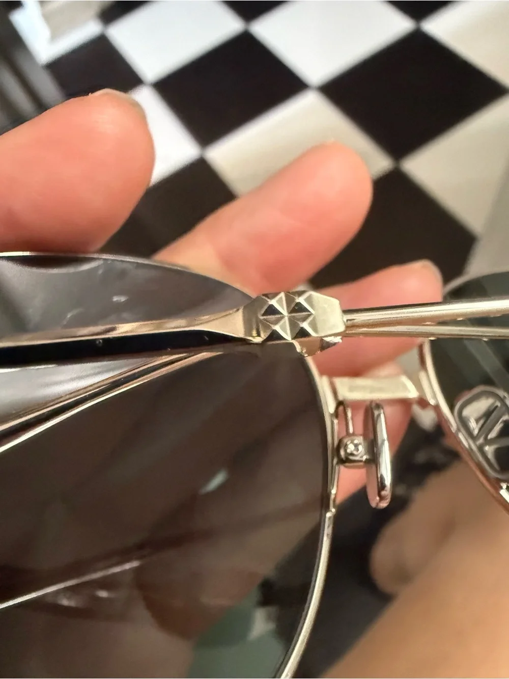Valentino Silver Frame round Lens Women's Sunglasses 100% authentic please read
